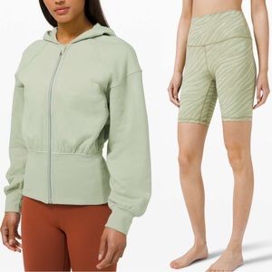 lululemon align short 6” & hugged waist cotton zip hoodie w/tags